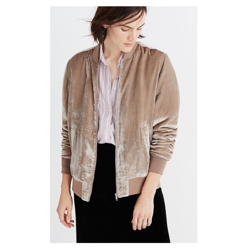 Offers accepted: Madewell Velvet Bomber Jacket